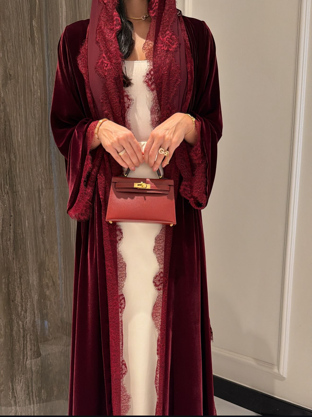 A092-Velvet Abaya - Image 2