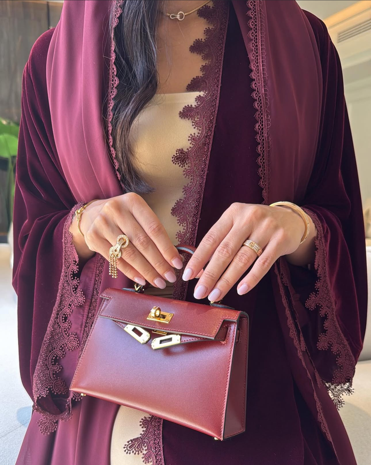 A094-Velvet Abaya - Image 2