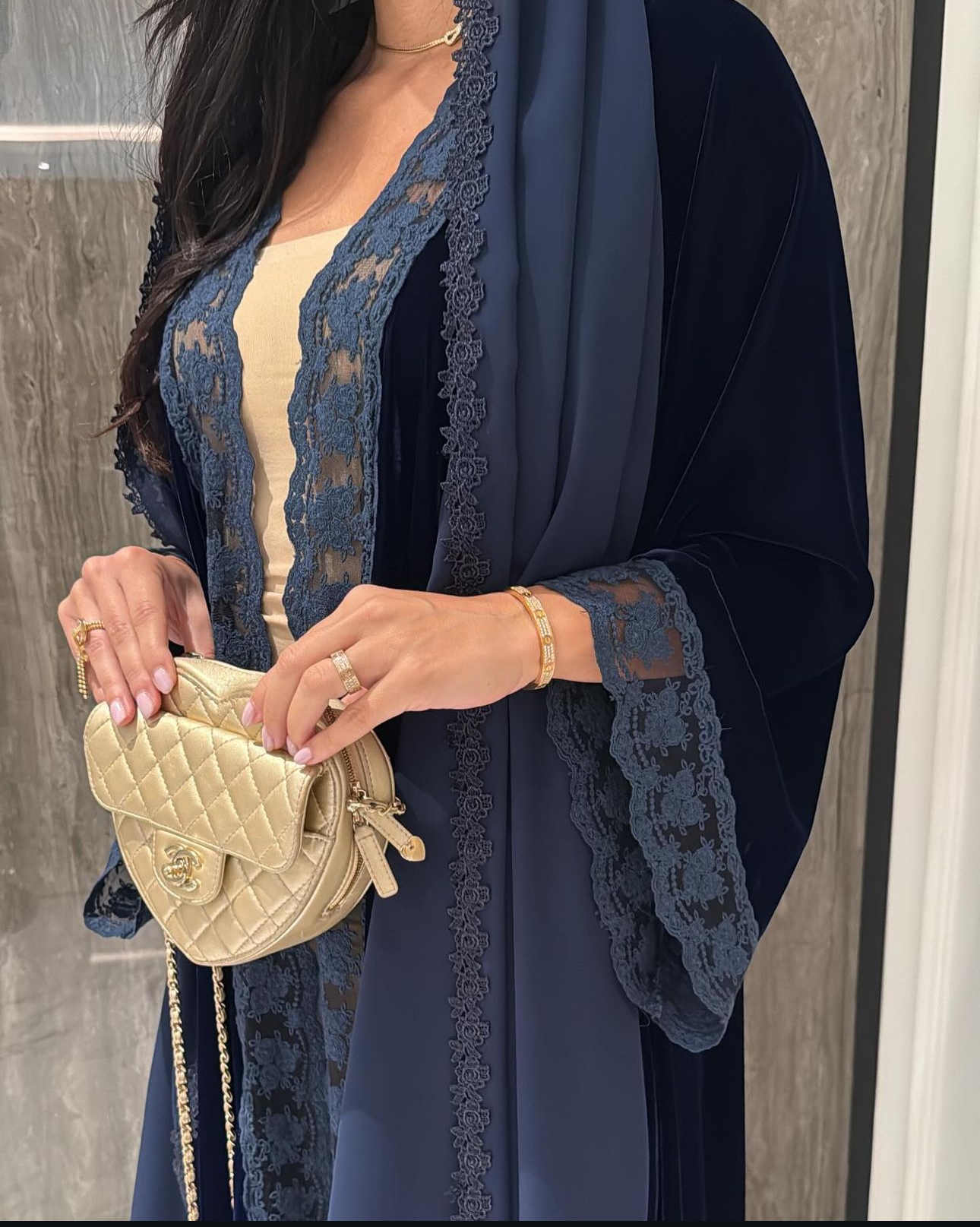 A093-Velvet Abaya - Image 2